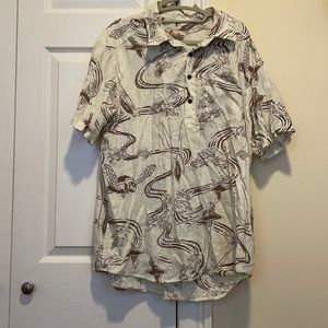 Large Patagonia half-button up beach shirt